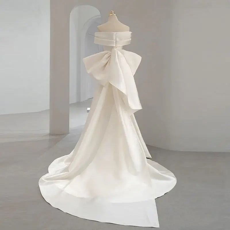 The Lumière Satin Fishtail Gown