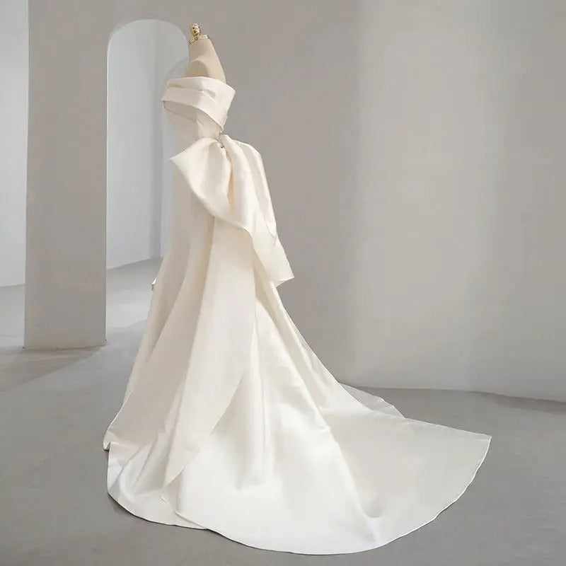 The Lumière Satin Fishtail Gown